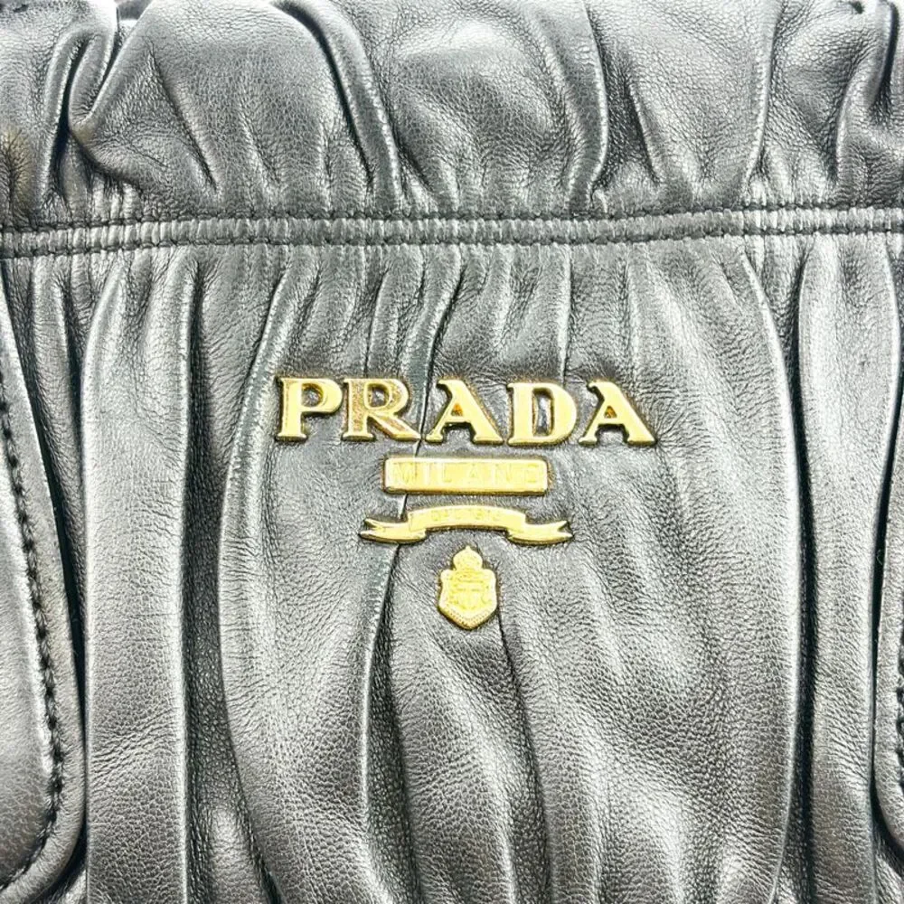 Prada Napa Gaufré Tote Bag Black with Gold Hardware